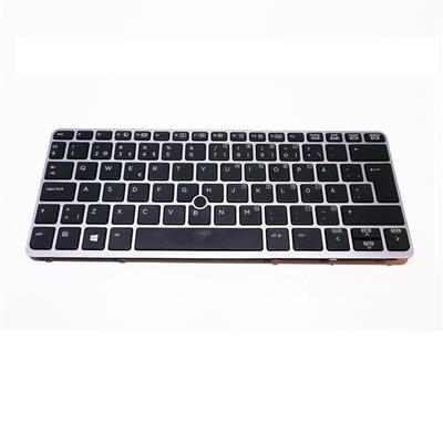 Notebook keyboard for HP Elitebook 820 G1 Swedish with pointstick with frame pulled