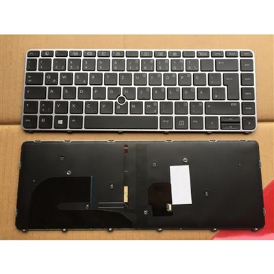 Notebook keyboard for HP EliteBook 745 G3 745 G4 840 G3 840 G4  with pointstick frame German