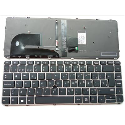 Notebook keyboard for HP EliteBook 745 840 G3 G4 with pointstick backlit Spanish ASSEMBLE