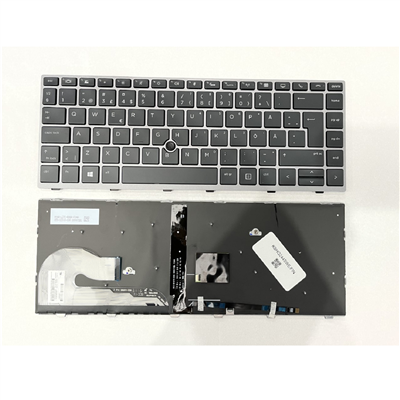 Notebook keyboard for HP EliteBook 745 840 G5 G6 big 'Enter' Swedish Assemble