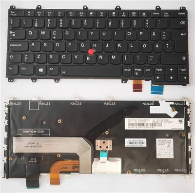 Notebook keyboard for Lenovo Thinkpad YOGA 260 370 with backlit Swedish