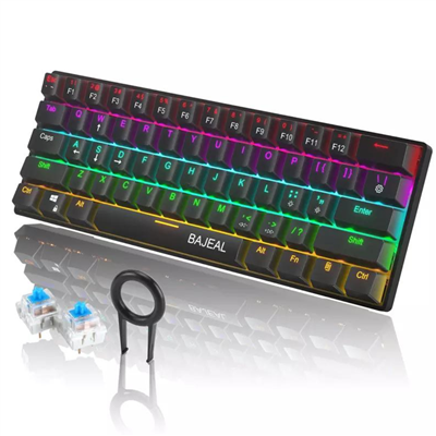 RGB Gaming Mechanical Keyboard DK60, 61-keys, blue switch, Type-C