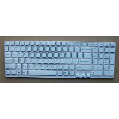 Notebook keyboard for Sony SVE15 SVE17 with white frame  without backlit double buckle