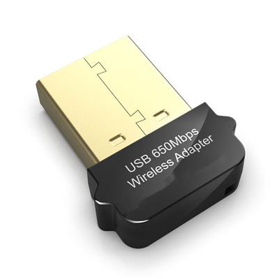 Dual Band Nano USB Wifi Adapter, 2.4 & 5.8GHz/(200&433) 650Mbps/MU-MIMO