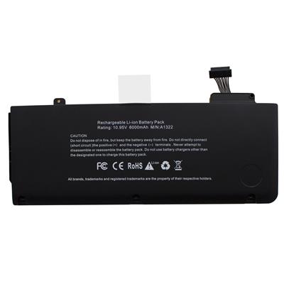 Notebook battery A1322 for Apple MacBook Pro 13" A1278, 2009-2012 10.95V 5880mAh