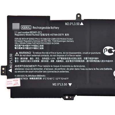 Notebook battery for HP Spectre X360 15-bl Series  11.55V 79.2Wh