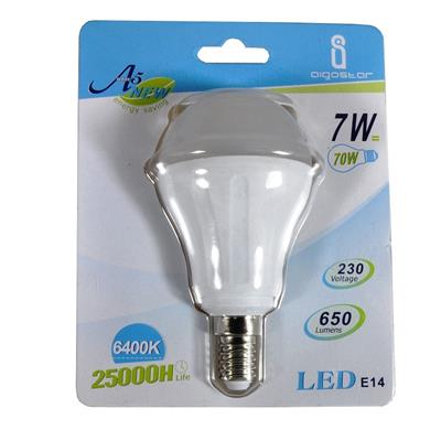 7W E14 LED lamp, 560lm, 6400K (daglicht) op=op