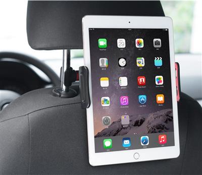 Universal Tablet Car Headrest Holder up to 11-inch - black