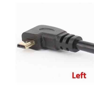 Left Angle Micro HDMI Male to HDMI Female Cable, 17cm