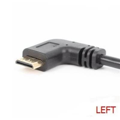 Up Angle Mini HDMI Male to HDMI Female Cable, 17cm