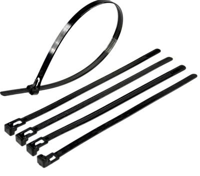 5PCS* Black Reusable Resealable Cable Ties 8*250mm