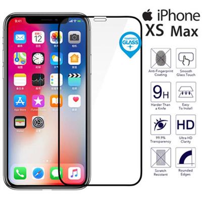 iPhone XS Max 9h 3D Tempered Glass Screen Protector-Black