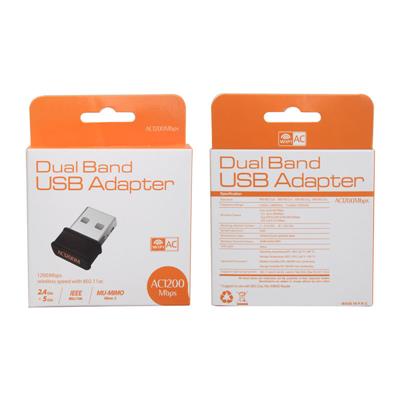 Dual Band Nano USB Wifi Adapter, 5GHz/867Mpbs/MU-MIMO, RTL8812BU