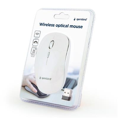 Gembird Wireless optical mouse, white