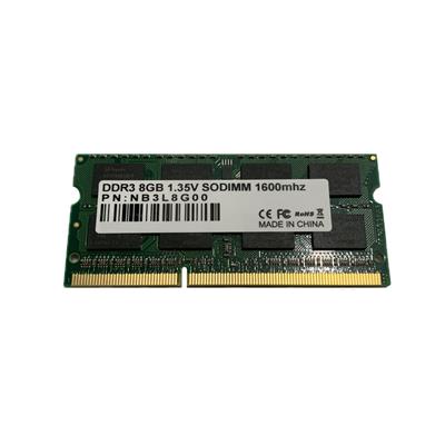 8GB DDR3L SODIMM (1600mhz), Low-Voltage for Laptop
