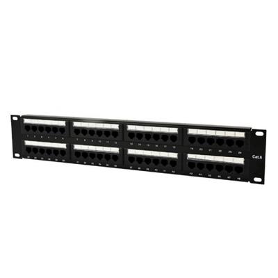 Cat.6 48 port patch panel with rear cable management