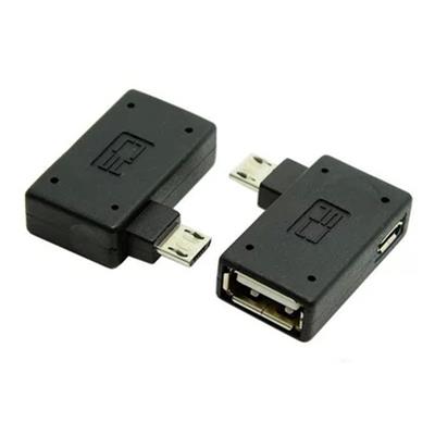Micro USB OTG adapter, 90° hoek ,left
