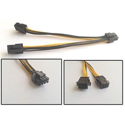 8 Pin Male to Dual 6Pin Female Graphics Card PSU Cable, 20CM