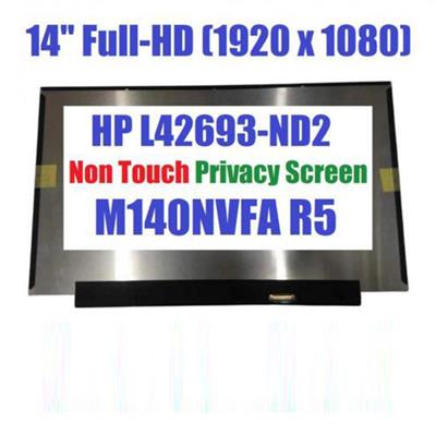 "14"" FHD IPS Matte Privacy Panel Screen for HP Elitebook 840 G6 L62774-001 M140NVFA-R5"