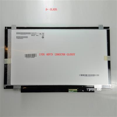 A+Klasse 14" LED WXGA HD 1366x768 LVDS 40Pin TFT Glossy Slim Scherm