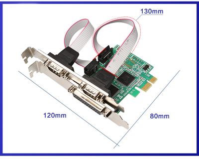 DIEWU PCI-E Serieel/Parallel Controller Kaart met Low Profile bracket