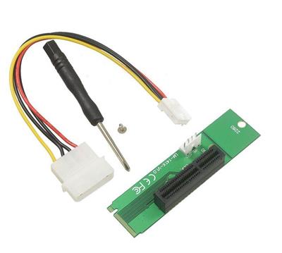 NGFF (M-Key) to PCI-E 4X Extension Card with Power Cable (LM-141X-V1.0)