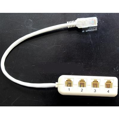 Network RJ45 to RJ11(1 TO 4) adapter