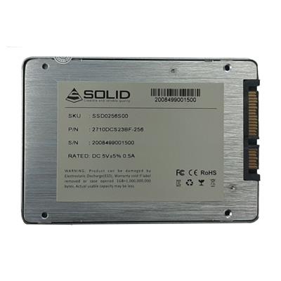 "Solid 2.5"" SATA 256GB Solid State Disk, Bulk"