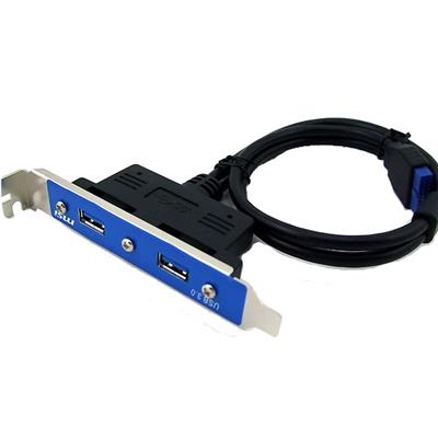 USB 3.0 Bracket 2-Poort, 20-Pin (with an empty-Pin)