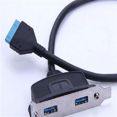 USB 3.0 Low-Profile Bracket 2-Ports, 20-Pin (with an empty-Pin)