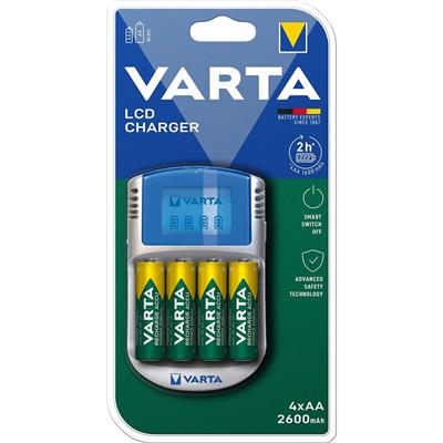 Varta NiMH Battery Charger AA/AAA,1.2V DC,4x AA/HR6 2600mAh,Trickle charging,Euro Type