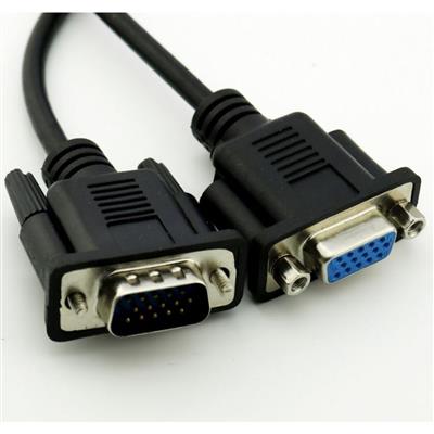 VGA Extension Cable, Black 30CM, M/F