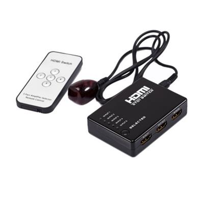 5-poorts HDMI Mini Switch, 1080P, 4K/3D, met IR sensorkabel en afstandsbediening, HS06