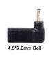 Verloopstekker voor Female All brands except HP Type-C TYPEC USB-C / Male Dell 4.5*3.0mm Center Pin