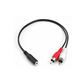 Jack 3.5mm Stereo Female to Dual RCA Stereo Audio Adapter Cable,0.2m