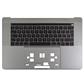 Notebook keyboard for Apple Macbook Pro A1707 with topcase touchpad grey big 'Enter'