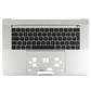 Notebook keyboard for Apple Macbook Pro A1707 with topcase touchpad silver big 'Enter'