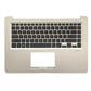 Notebook keyboard for ASUS X510 S510U with gold topcase pulled