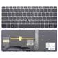 Notebook keyboard for HP EliteBook 725 820 G3 G4 with pointstick backlit frame silver
