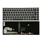 Notebook keyboard for HP EliteBook 745 840 G5 G6 big 'Enter' with backlit AZERTY assemble