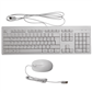 HP Wired Desktopset Keyboard + Mouse ( QWERTZ ) / White