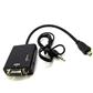 Micro HDMI to VGA Video Converter Adapter Cable 3.5 PC Audio Cable
