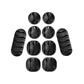 Multi-Pack Silicone Cable Holders, Black,
