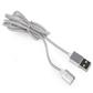 Cablexpert Magnetic USB Charging Combo Cable, Silver, 1m