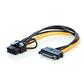 15Pin SATA Male to 8 (6+2) Pin Female Graphic Card Power Cable, Approx 20CM